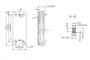 Теплообменник для газового котла Baxi DUO-TEC COMPACT 28