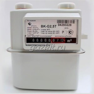 Газовый счетчик с термокорректором ВК-G4Т левый